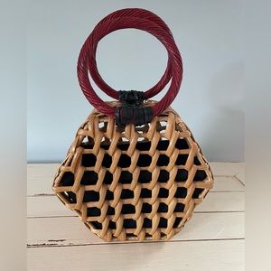 ARANAZ Hera Wooden Top Handle Bag